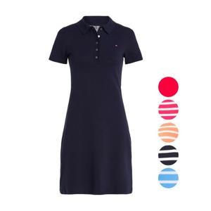 [타미힐피거]여성 슬림핏 피케 반팔 원피스