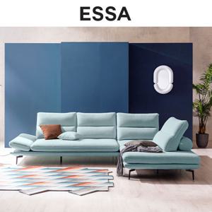 [GS단독][헤드레스트&상품권증정]에싸 레미 4인 멀티카우치형 스윙기능 리브 패브릭 소파