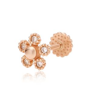 [비앤비골드] 14K 블링플라워 라블렛 피어싱 한쪽 JAE37405
