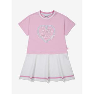 [휠라키즈] 여아 하트 피케 원피스 FK2OPF2G01F