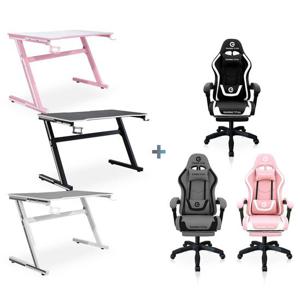 Z타이탄+라이트 G-지타이탄 게이밍 책상 의자 세트 1200 발받침O