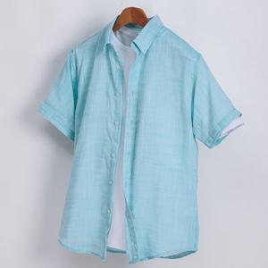 [후앙스] 남자 시원한 여름 린넨 반팔 셔츠 빅사이즈 CKST6622