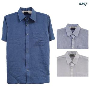 SMJ1344 남자 반팔 셔츠 지지미 중년 남성 반팔 남방 여름