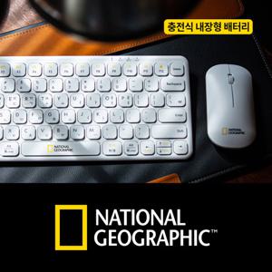 내셔널지오그래픽 NGM-BWKM 블루투스 무선 키보드&마우스 세트 연속사용70h 내장배터리 충전식 슬림 태블릿