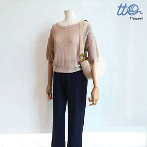 TT뜨개질 어깨 루즈핏니트  T22KRN62AX