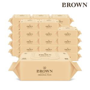 [브라운]오리지널 플러스 아기물티슈 80매 캡 10+10+10팩