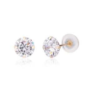 [비앤비골드] 14K 기본 컷팅 화이트큐빅 침귀걸이 L 한쌍 MNE37826