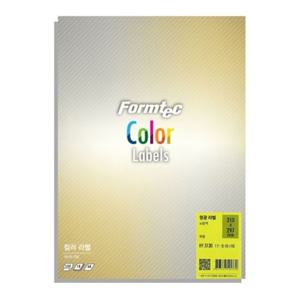 폼텍 형광라벨지 HY3130 A4 10매 노랑색x2개