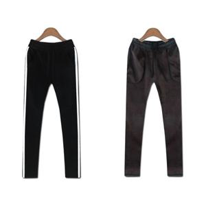 굵은줄 융털 보일러 여성트레이닝바지 SD-191021-