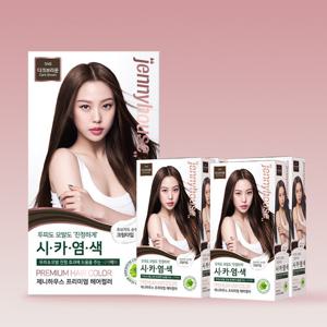 제니하우스 프리미엄 헤어컬러 염색약 4개 (동일컬러/크림타입)