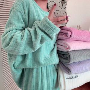 여성 겨울 실내복 도톰 골지 수면 잠옷 5종