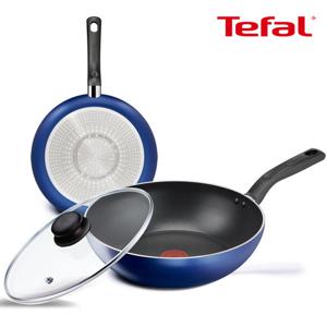 테팔 인덕션 세이버리 3종(팬22+웍28+유리뚜껑28)