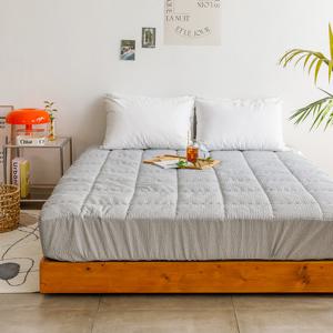 [라몬떼] 시원한 선염 시어서커 토퍼형 여름 매트리스 커버 SS