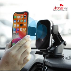 액센 차량용 자동회전 초고속 무선충전거치대 C900