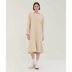 [[세컨스킨]] 맘스킨 코튼 퍼프소매 루즈핏 롱드레스 FD3200