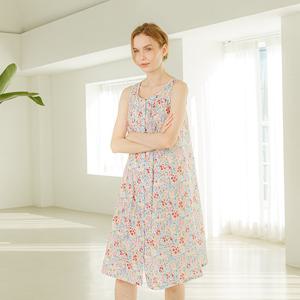 라페어 블러쉬 핑크 아사면 핀턱 원피스 LWSGC349-PK