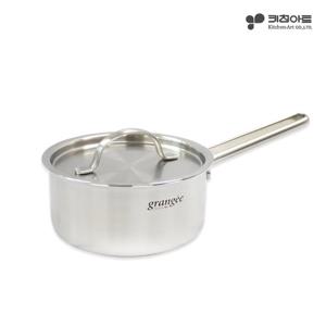 키친아트 그랑제 인덕션용냄비 통3중 304스텐 편수냄비 16cm