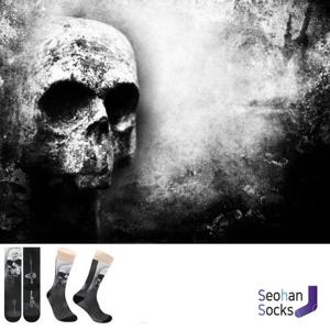 스컬 워리어 프린트 특이한 양말