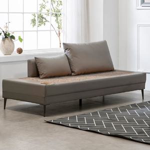 현대의료기 바이만PU 실버그레이 카우치 홍맥반석 돌쇼파