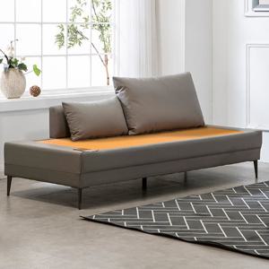 HD현대의료기 바이만PU 실버그레이 카우치 한지본적토 흙쇼파