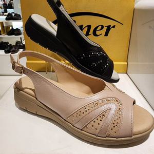 바이네르 330D 여성 컴포트 샌들 핑크 블랙