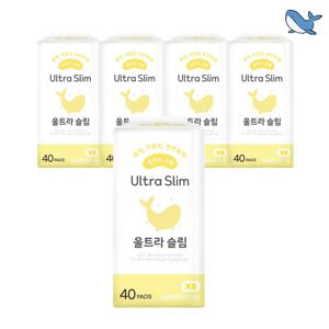 춤추는고래 슬림 팬티라이너 40P X 5팩(200매)