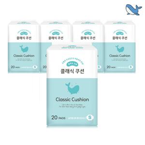 춤추는고래 날개형 롱 팬티라이너 20P X 5팩 / 총 100매