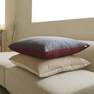 유노야 투웨이 명상 방석커버(60x60)(베이지/버건디)