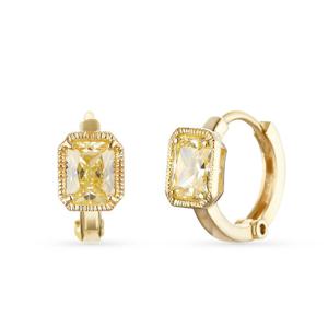 [도로시] 14k 시트러스 사각라인 링귀걸이(2type)_소