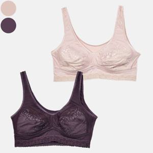 부인용 우아한 노와이어 부직포 런닝형브라