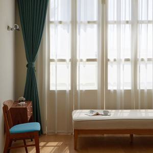 (커튼)테라스 린넨룩 암막(민자)+호텔룸 화이트 쉬폰(민자)(5호)