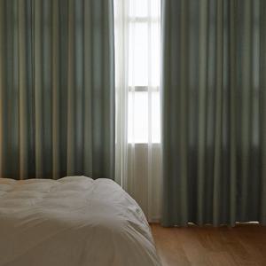 (커튼)테라스 린넨룩 암막(민자)+호텔룸 화이트 쉬폰(민자)(2호)