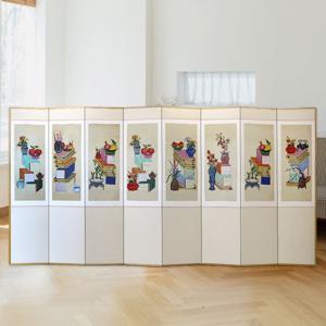 [박씨상방] 책가도 연회용 행사 8폭병풍+고무박킹증정(01)