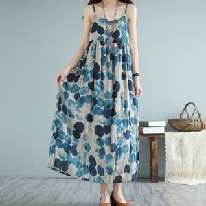 [키첼] 버블 나염 나시 원피스