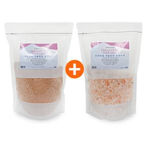히말라야 핑크솔트 소금 굵은입자 얇은입자 1kg 2개세트