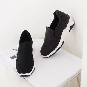 여성 스웨이드 키높이 슬립온