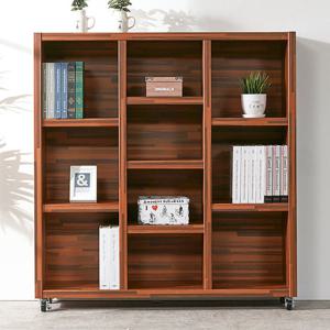 롤링 36T 1200 3단 책장 와이드 이동형 책꽂이 (착불)