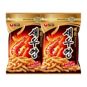 농심 매운 새우깡 400g x 2개 / 봉지 과자 대용량 지퍼백