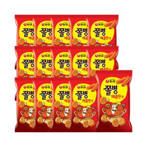 농심 쫄병스낵 매콤한맛 82g x 15개 / 라면땅 간식