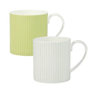 [한국도자기]본차이나 라임 2인 머그잔 물컵 세트 2p