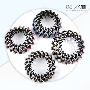 [KNOTXKNOT] 기획특가 큐빅 만두 포니테일 자바라 헤어핀