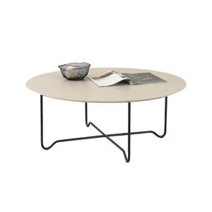 리바트 브리티 원형 티테이블 (대형 그레이 유리미포함)