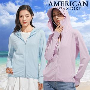 여성 아이스쿨 메쉬 후드집업_SURK-155/자외선차단 비치후드