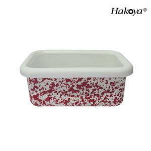 하코야 마블 법랑 사각찬통 레드M/ 에나멜 사각 스토리지볼
