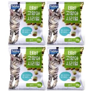 테비 고양이 시리얼 연어60gx4개세트