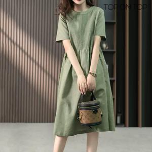 [탑온탑] 웬 린넨핀턱원피스 TP2307011