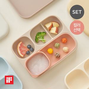 [모윰] 실리콘 초강력 흡착식판+디바이더 플레이트 세트