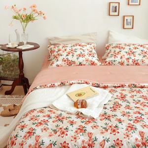 엔틱감성 애슐리 플라워 풍기인견 여름이불 풀세트 수퍼싱글(SS)