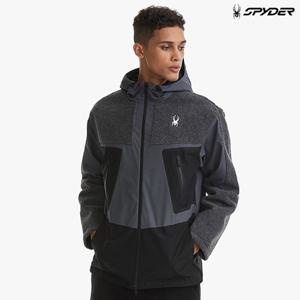 [스파이더] 공용 BEVANS 플리스 배색 집업 자켓 SPGFCNJK331UDGR