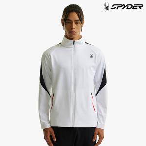 [스파이더] 남성 트레이닝 프로웹 스탠드 넥 집업 자켓 SPHPCNFT201MWHT